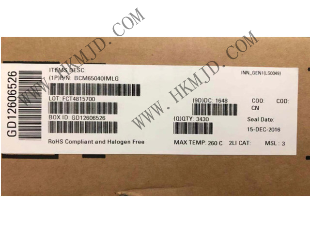BROADCOM BCM65040 BCM65040IMLG 接口 - 驅動器，接收器，收發(fā)器