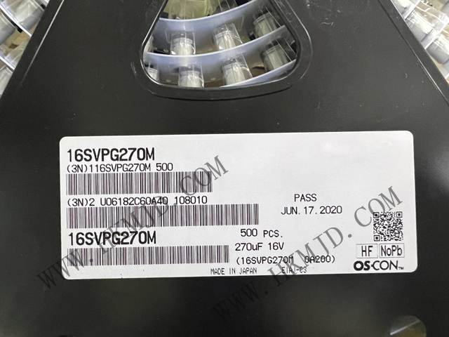 出售松下《16SVPG270M》270 μF 16 V 鋁聚合物電容器 徑向，Can - SMD