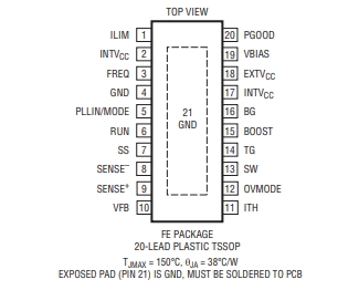 LINEAR(凌特) LTC3769EFE 60V、低 IQ、同步升壓型轉(zhuǎn)換器控制器