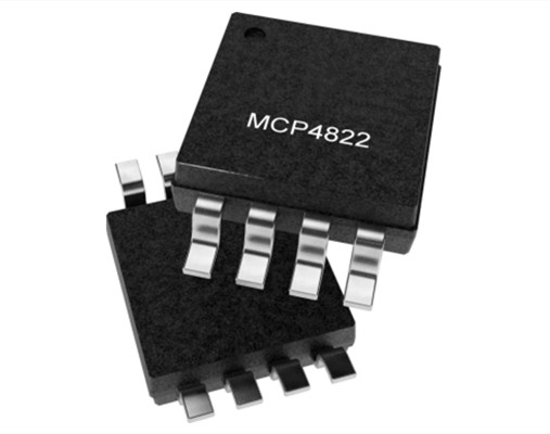 MCP4822T-E/SN內(nèi)置基準電壓源的雙通道、12位數(shù)模轉換器（DAC） 8SOIC