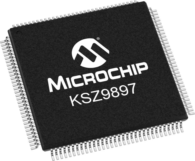 全新Microchip以太網產品 KSZ9897STXI 7 端口千兆以太網交換機，支持 SGMII/RGMII/MII/RMII