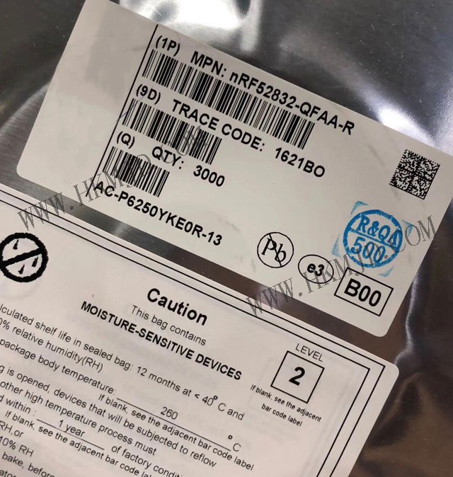 供應(yīng)低功耗藍牙 NRF52832-QFAA-R 多協(xié)議藍牙5，2.4GHz專有片上系統(tǒng)