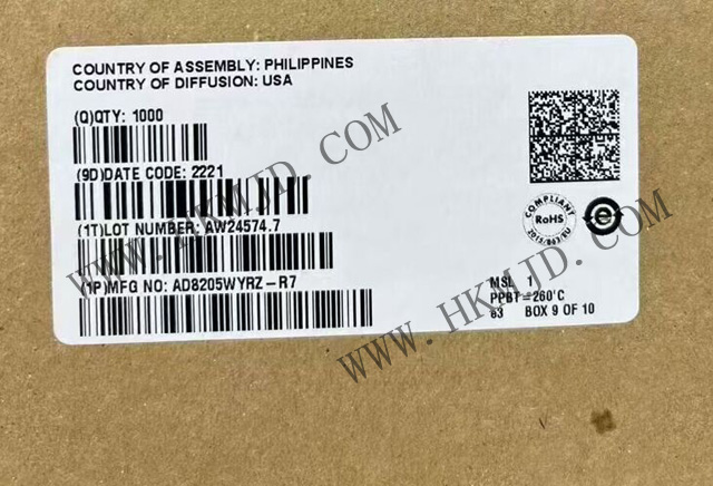 亞德諾(ADI) AD8205WYRZ AD8205 單電源差動(dòng)放大器，提供8引腳SOIC封裝