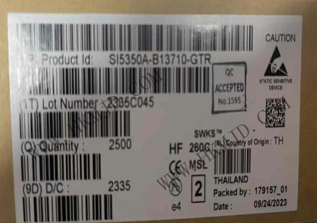 時鐘發(fā)生器 SI5350A-B13710-GTR 生成任意頻率的時鐘信號，覆蓋廣泛的應(yīng)用需求