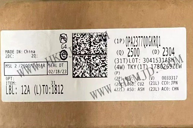汽車放大器_OPA2377QDGKRQ1_軌到軌輸入/輸出、低噪聲、5MHz CMOS 運算放大器