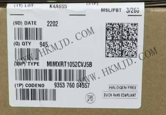 恩智浦 MIMXRT1052CVJ5B i.MX RT1050 交叉 MCU，帶 Arm Cortex-M7 內(nèi)核