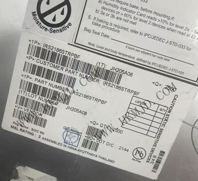 [供應] IRS2186STRPBF（英飛凌）600V，EiceDRIVER? 高壓側和低壓側柵極驅動器 IC