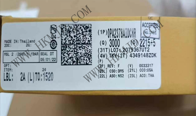 供應運算放大器——OPA2378AIDCNR 雙通道、低噪聲、900kHz、RRIO、精密運算放大器