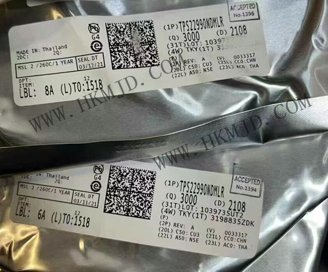 TI TPS22990NDMLR 單通道導通電阻負載開關(guān)