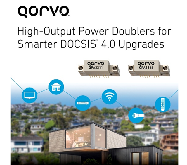 Qorvo宣布推出兩款全新高輸出功率倍增器QPA3311和QPA3316