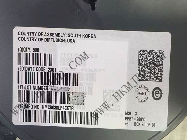 供應ADI開關芯片 HMC8038LP4CETR：高隔離度SPDT射頻開關，0.8dB超低插損