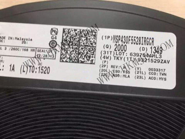 【TI 16位微控制器】MSP430F5528IRGCR：25MHz、128KB 閃存、8KB SRAM（MCU）