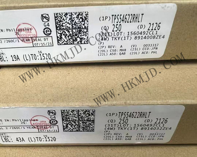 現(xiàn)貨供應(yīng)TI TPS54622RHLT 同步 SWIFT? 降壓轉(zhuǎn)換器，采用 VQFN 封裝